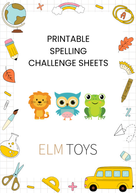 Printable Spelling Challenge Sheets